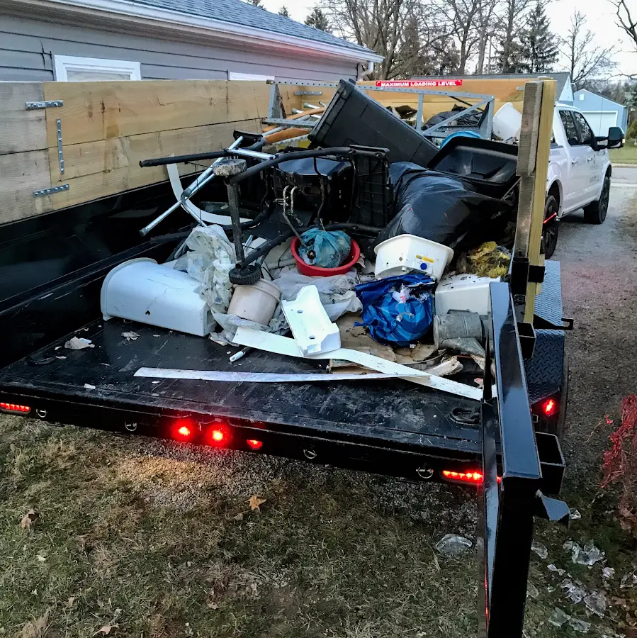 Roll-off dumpster delivered to a residential driveway in Ripley